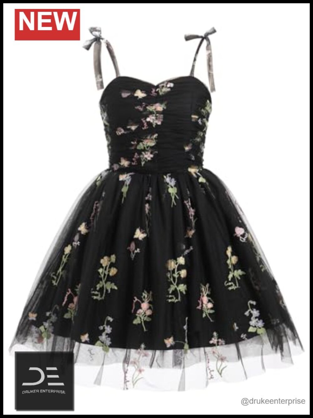 Sleeveless Spaghetti Strap Short Embroidered Tulle A-Line Homecoming Dress